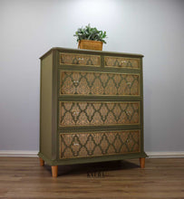 Cargar imagen en el visor de la galería, Transfer - DECOR TRANSFERS® – KACHA GOLD DAMASK – TOTAL SHEET SIZE