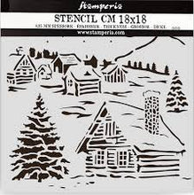 Cargar imagen en el visor de la galería, Stencil 18X18 - The Owl's House cottage