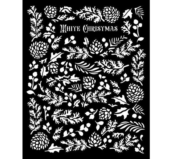 Stencil 20X25 cm - The Owl's House pine cones