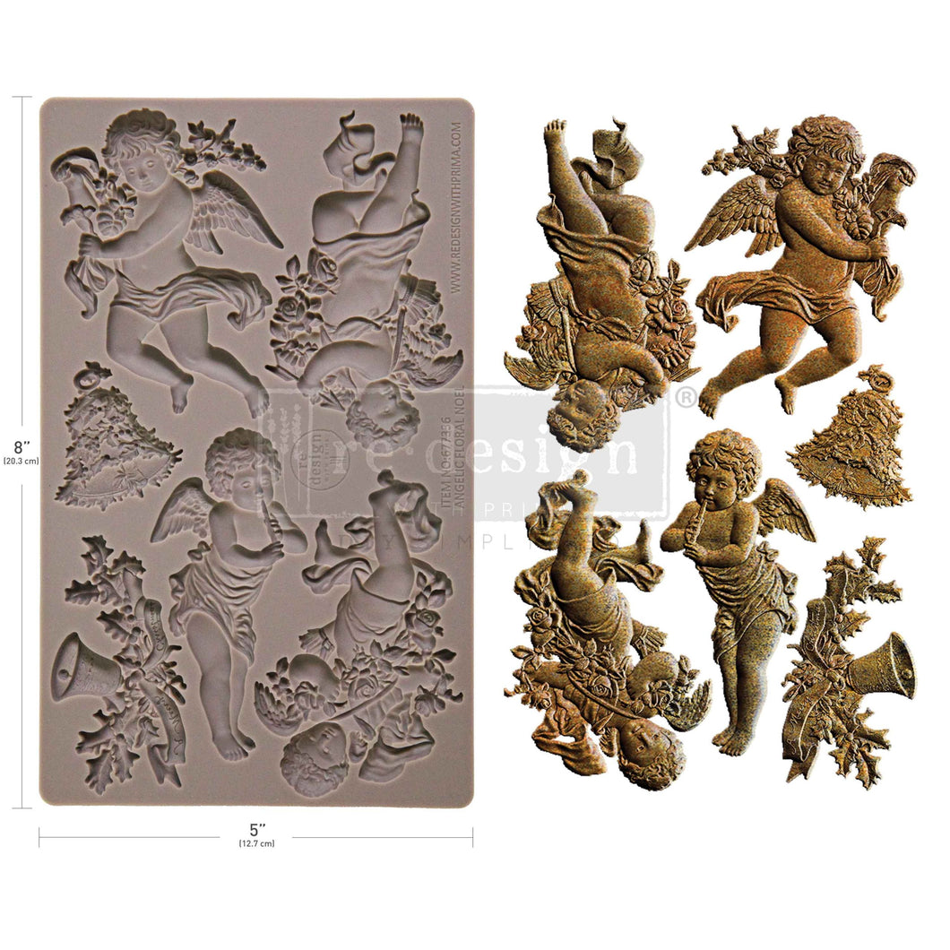 Molde Silicon – Decor Moulds® – Angelic Floral Noel