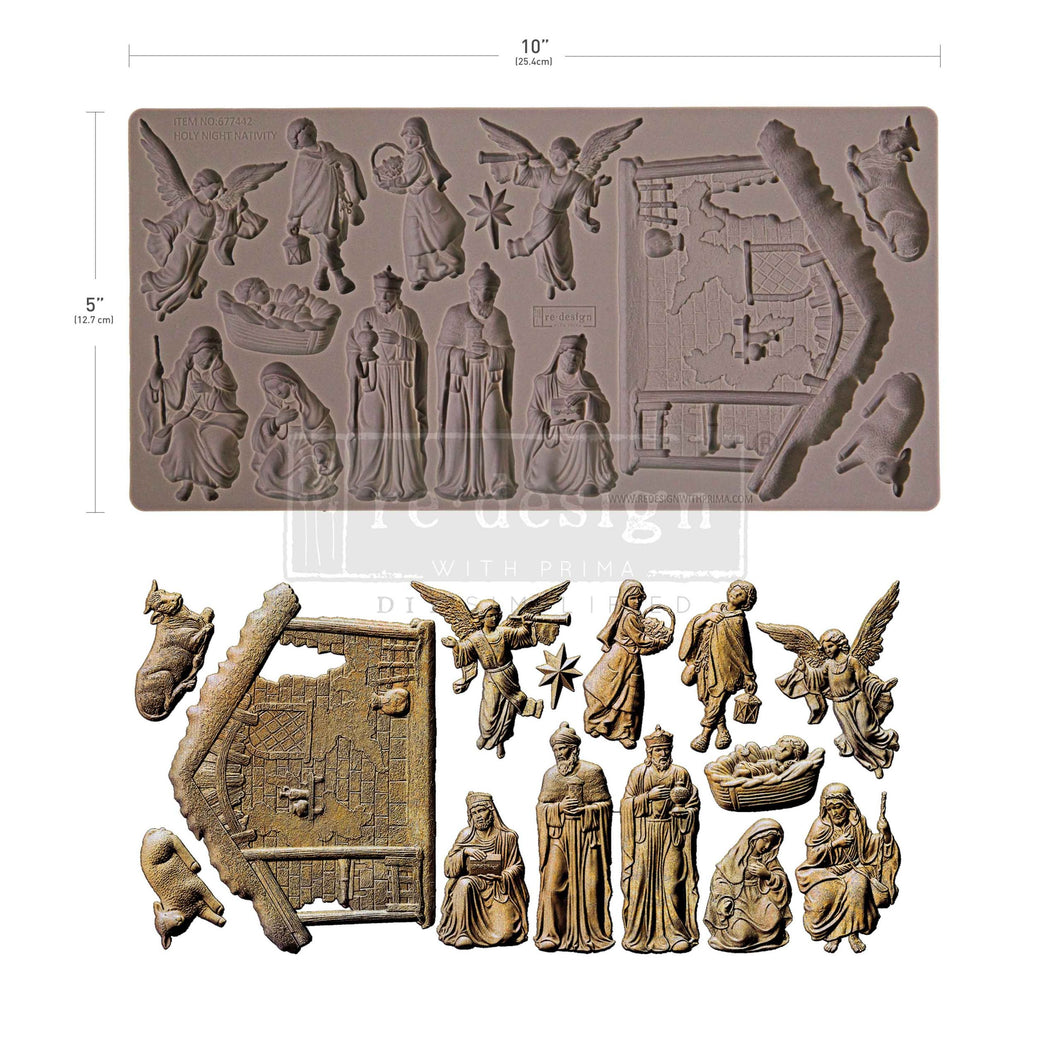 Molde Silicon – Decor Moulds® – Holy Night Nativity