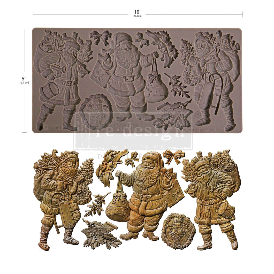 Molde Silicon – Decor Moulds® – Santa’s Holiday Cheer