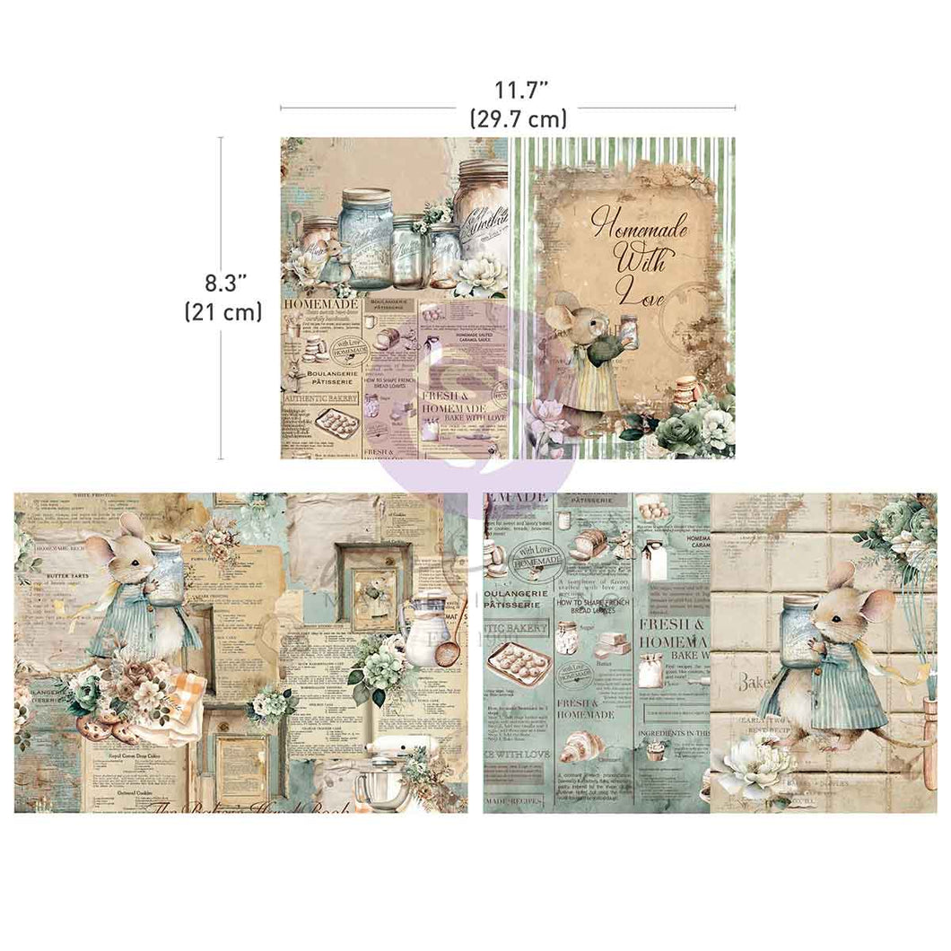 Papel Decoupage – The Home Baker Collection A4 Decoupage