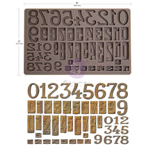 Cargar imagen en el visor de la galería, Molde Silicon – Finnabair Decor Moulds® – Letterpress Numbers
