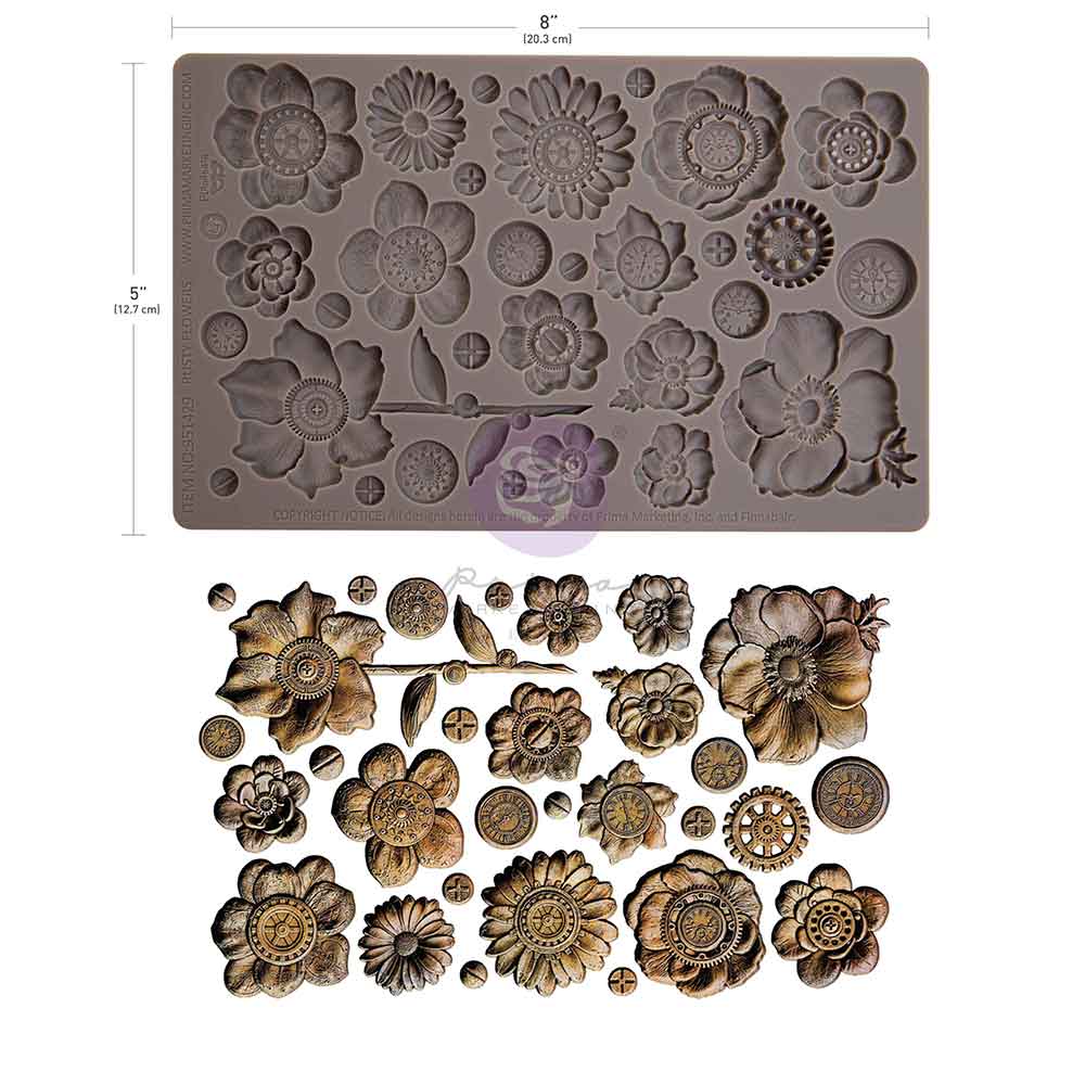 Molde Silicon – Finnabair Decor Moulds® – Rusty Flowers