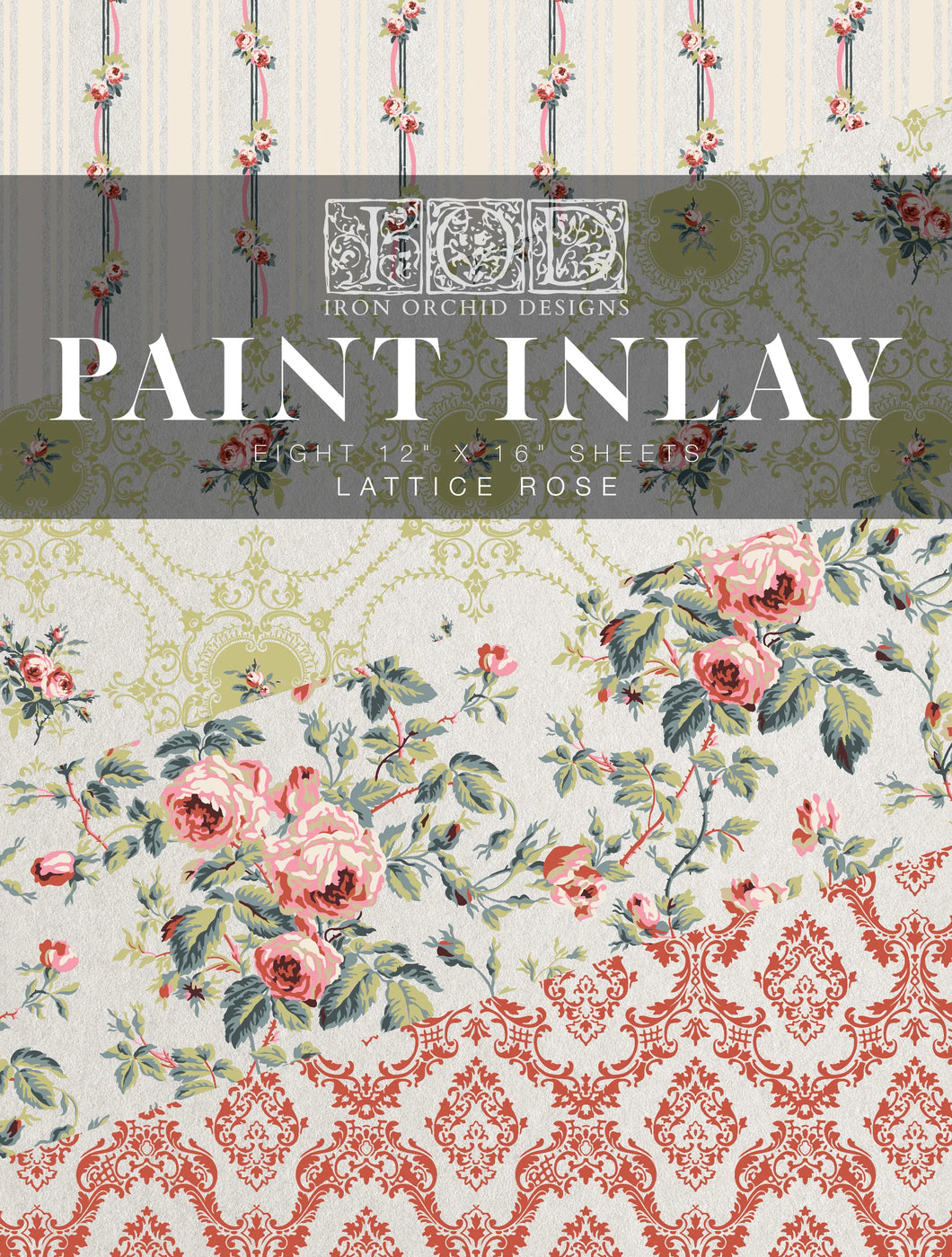 Paint Inlay - LATTICE ROSE (paq. de 8)