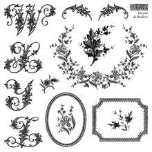 Cargar imagen en el visor de la galería, Sellos IOD - Dessins de Broderie Labels 6x6 IOD Stamp™

