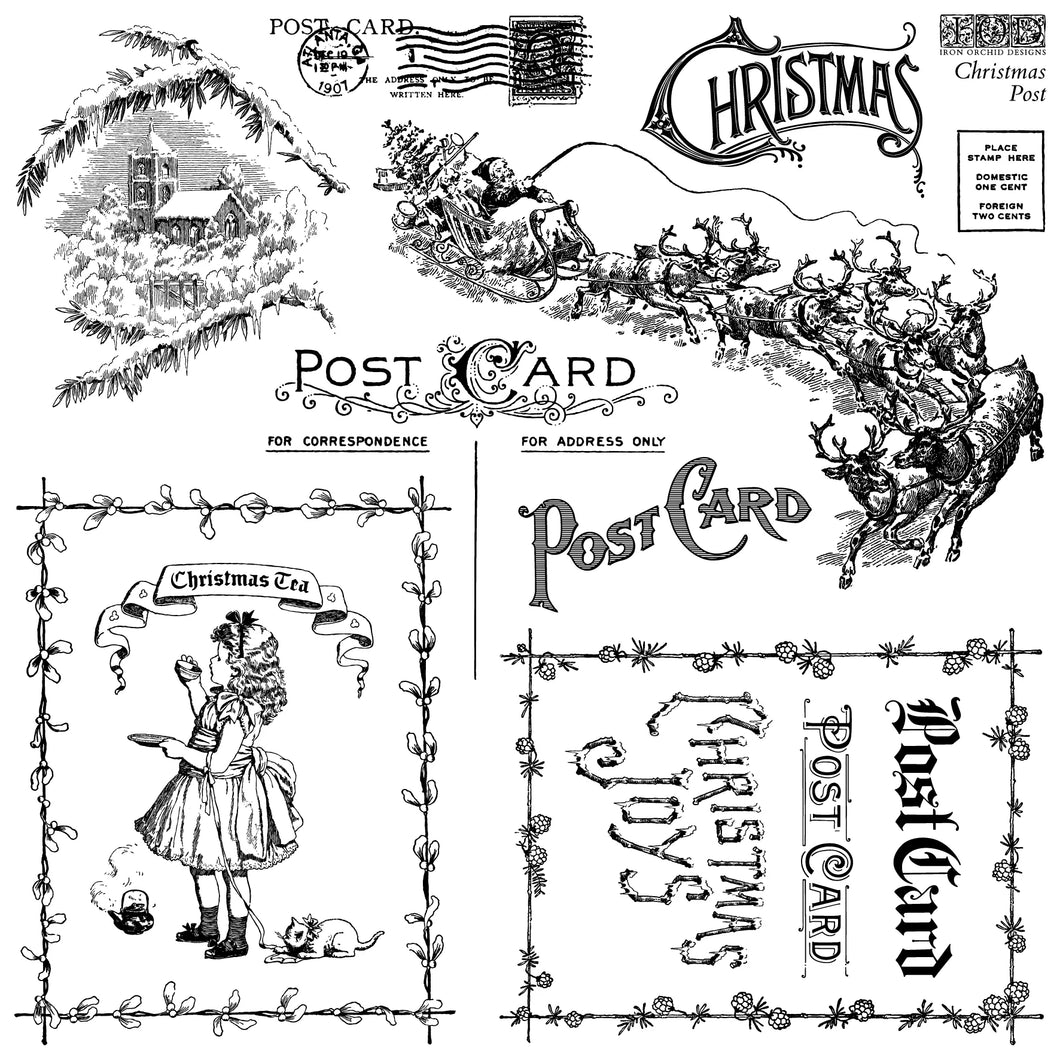 Sello IOD - Christmas Post 12x12 IOD Stamp™