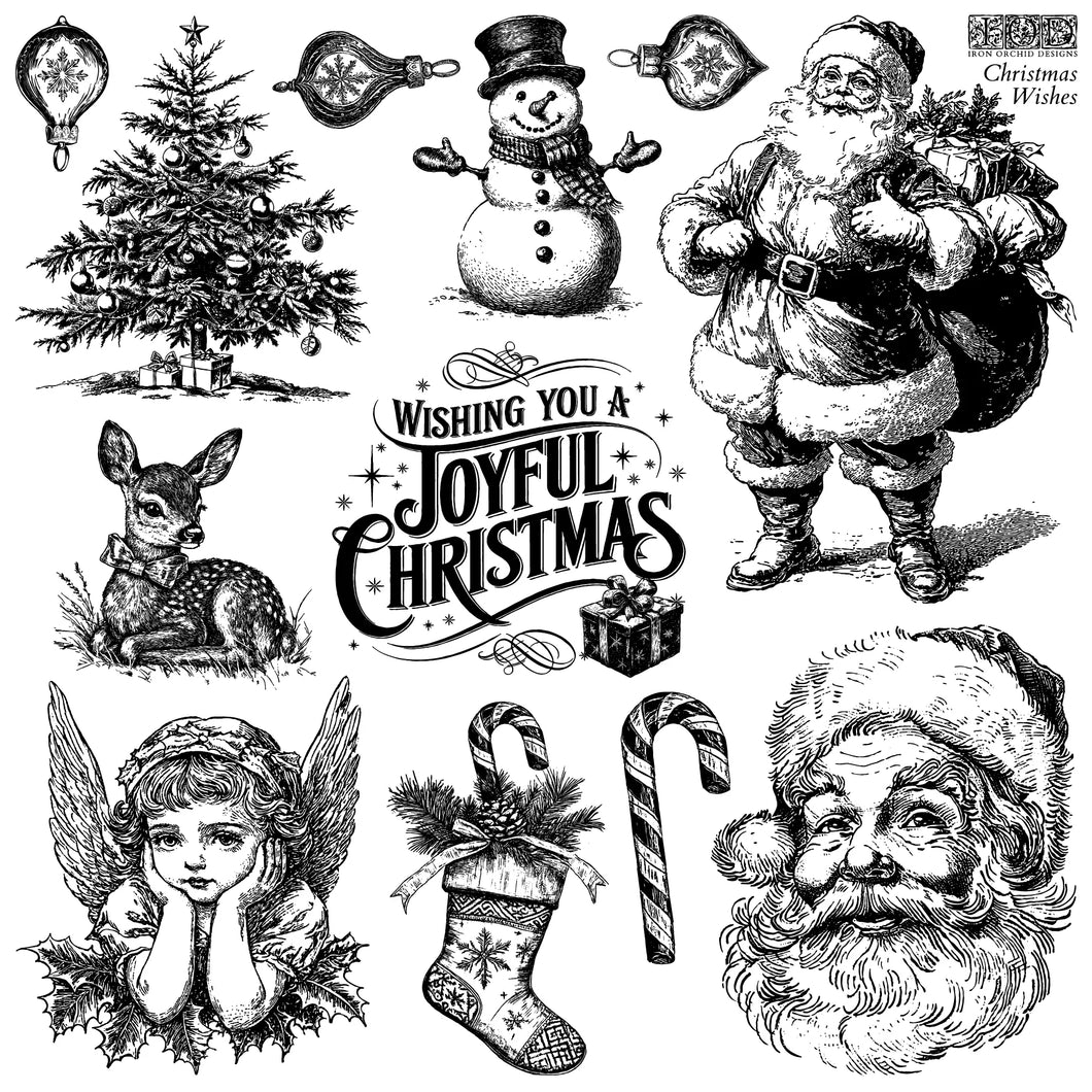 Sello IOD - Christmas Wishes 12x12 IOD Stamp™