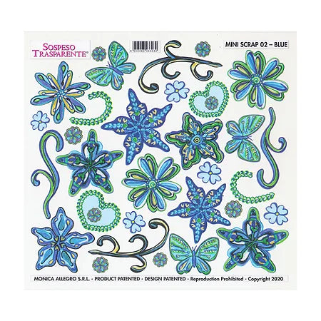 Sospeso Transparente Mini Scrap 02 Blue