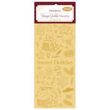 Vintage Golden Transfer cm 10x21  - Sweet holiday