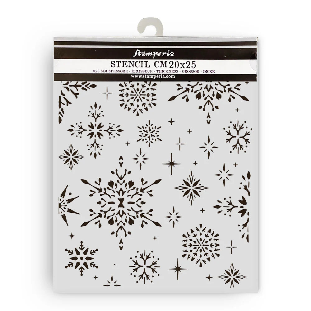 Stencil 20X25 cm - The Owl's House snowflakes
