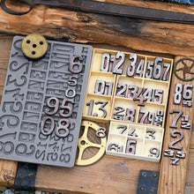 Cargar imagen en el visor de la galería, Molde Silicon – Finnabair Decor Moulds® – Letterpress Numbers
