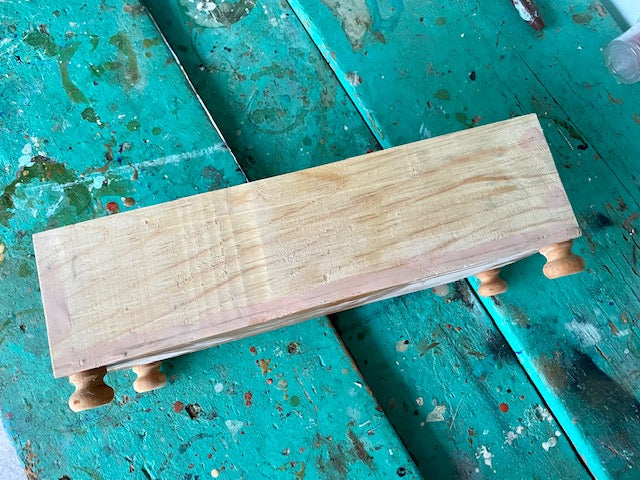Pieza de madera - Maceta  rectangular