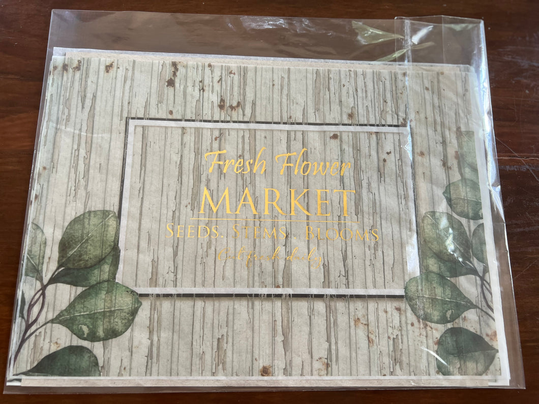 Papel Seda con Foil (tamaño carta) -  Market